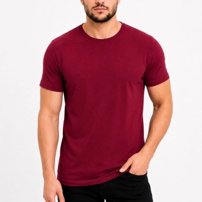 Erkek Basic Tişört Bisiklet Yaka Kısa Kol Günlük Yazlık Slim fit T-Shirt - Bordo Erkek Basic Tişört Bisiklet Yaka Kısa Kol Günlük Yazlık Slim fit T-Shirt - Bordo