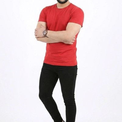 Erkek Basic Tişört Bisiklet Yaka Kısa Kol Günlük Yazlık Slim fit T-Shirt - Kırmızı Erkek Basic Tişört Bisiklet Yaka Kısa Kol Günlük Yazlık Slim fit T-Shirt - Kırmızı