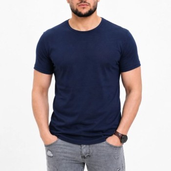 Erkek Basic Tişört Bisiklet Yaka Kısa Kol Günlük Yazlık Slim fit T-Shirt - Lacivert Erkek Basic Tişört Bisiklet Yaka Kısa Kol Günlük Yazlık Slim fit T-Shirt - Lacivert