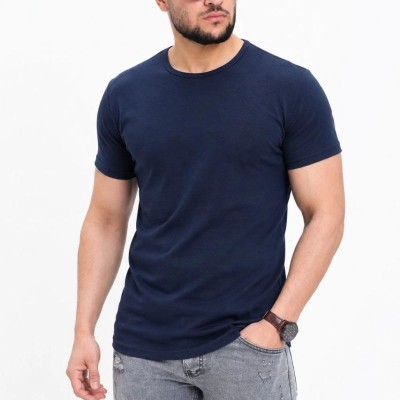 Erkek Basic Tişört Bisiklet Yaka Kısa Kol Günlük Yazlık Slim fit T-Shirt - Lacivert Erkek Basic Tişört Bisiklet Yaka Kısa Kol Günlük Yazlık Slim fit T-Shirt - Lacivert