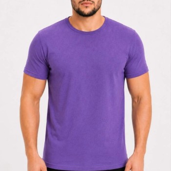 Erkek Basic Tişört Bisiklet Yaka Kısa Kol Günlük Yazlık Slim fit T-Shirt - Mor Erkek Basic Tişört Bisiklet Yaka Kısa Kol Günlük Yazlık Slim fit T-Shirt - Mor