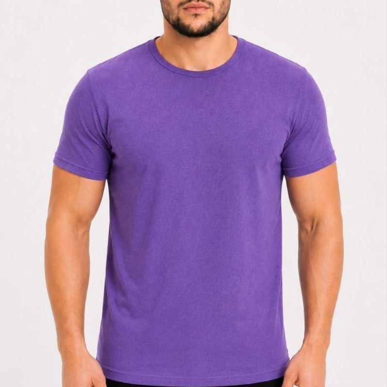 Erkek Basic Tişört Bisiklet Yaka Kısa Kol Günlük Yazlık Slim fit T-Shirt - Mor Erkek Basic Tişört Bisiklet Yaka Kısa Kol Günlük Yazlık Slim fit T-Shirt - Mor