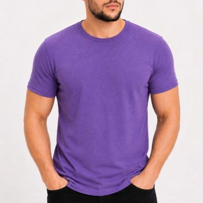 Erkek Basic Tişört Bisiklet Yaka Kısa Kol Günlük Yazlık Slim fit T-Shirt - Mor Erkek Basic Tişört Bisiklet Yaka Kısa Kol Günlük Yazlık Slim fit T-Shirt - Mor