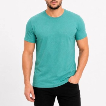 Erkek Basic Tişört Bisiklet Yaka Kısa Kol Günlük Yazlık Slim fit T-Shirt - Su Yeşili Erkek Basic Tişört Bisiklet Yaka Kısa Kol Günlük Yazlık Slim fit T-Shirt - Su Yeşili