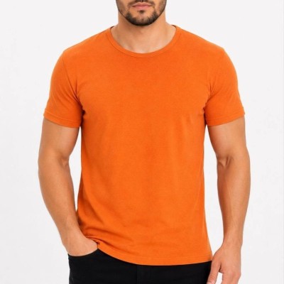 Erkek Basic Tişört Bisiklet Yaka Kısa Kol Günlük Yazlık Slim fit T-Shirt - Turuncu Erkek Basic Tişört Bisiklet Yaka Kısa Kol Günlük Yazlık Slim fit T-Shirt - Turuncu