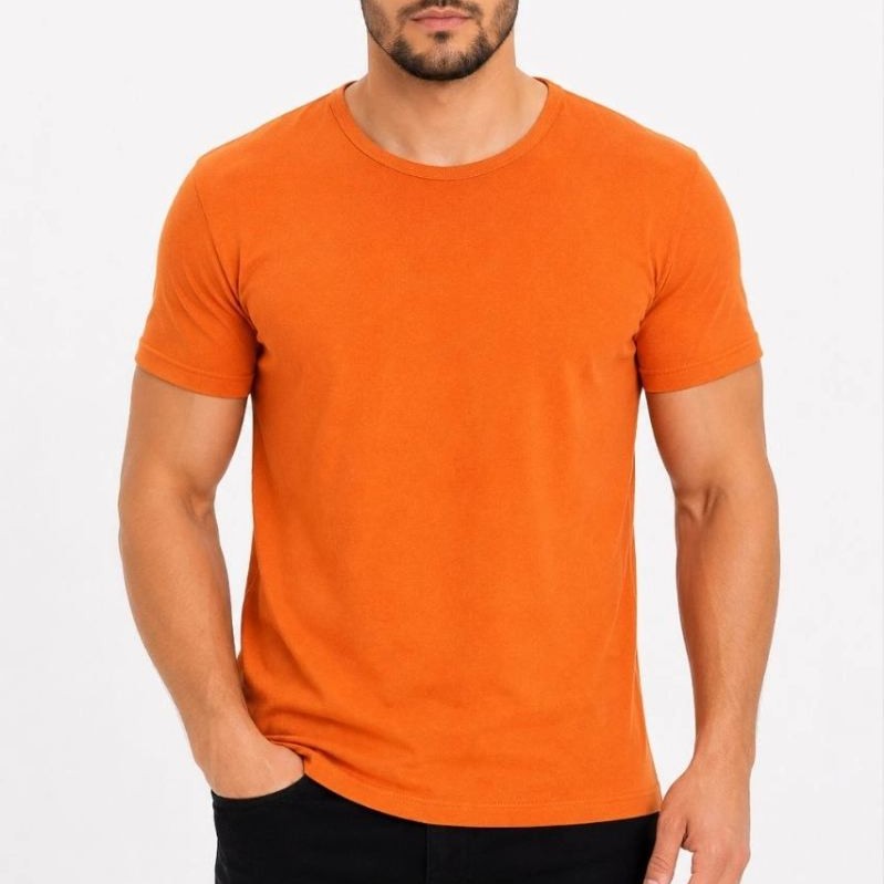 Erkek Basic Tişört Bisiklet Yaka Kısa Kol Günlük Yazlık Slim fit T-Shirt - Turuncu Erkek Basic Tişört Bisiklet Yaka Kısa Kol Günlük Yazlık Slim fit T-Shirt - Turuncu