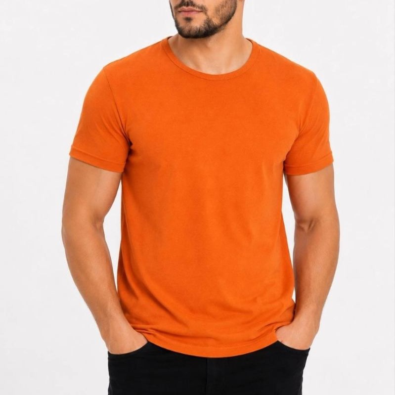 Erkek Basic Tişört Bisiklet Yaka Kısa Kol Günlük Yazlık Slim fit T-Shirt - Turuncu Erkek Basic Tişört Bisiklet Yaka Kısa Kol Günlük Yazlık Slim fit T-Shirt - Turuncu