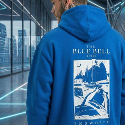 Erkek Baskılı Kapüşonlu Cepli Hoodie 3 İplik Pamuklu Sweatshirt - Saks Mavisii Erkek Baskılı Kapüşonlu Cepli Hoodie 3 İplik Pamuklu Sweatshirt - Saks Mavisii