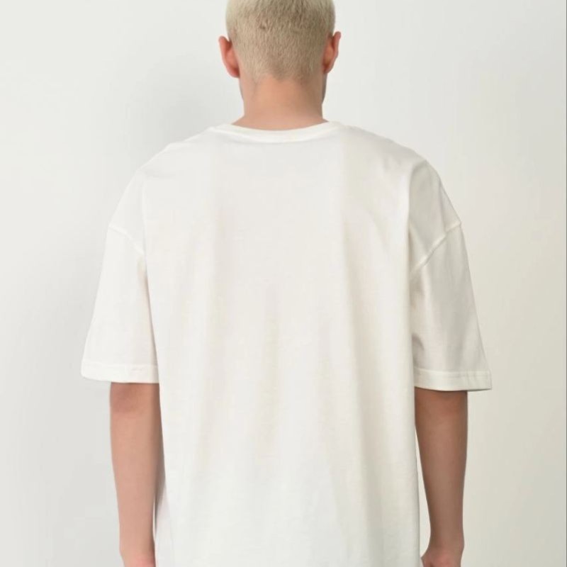 Erkek Baskılı T-Shirt Kısa Kol Bisiklet Yaka Rahat Kalıp Tişört - Beyaz Erkek Baskılı T-Shirt Kısa Kol Bisiklet Yaka Rahat Kalıp Tişört - Beyaz