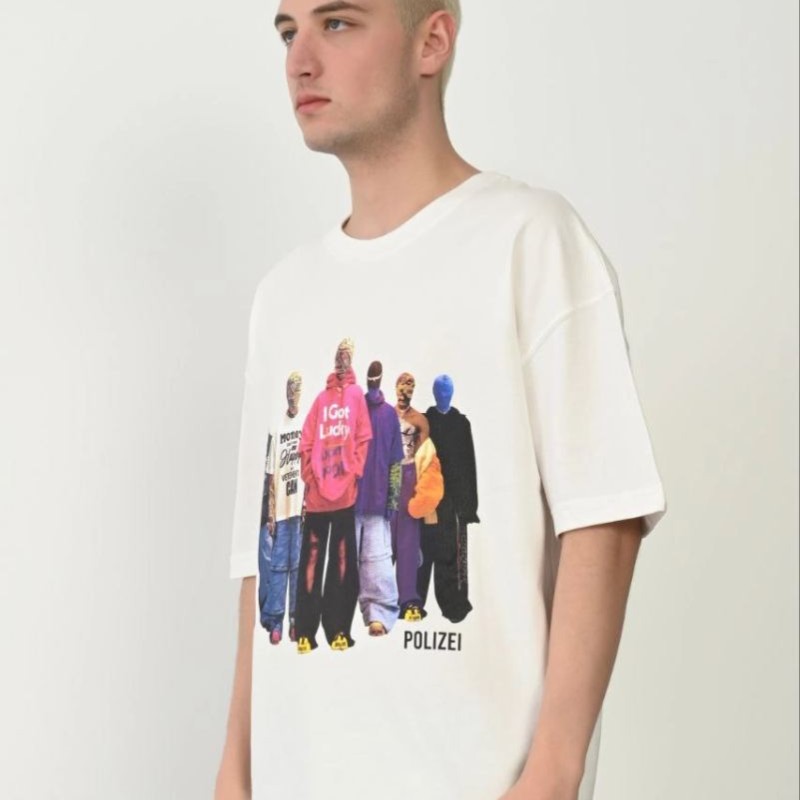 Erkek Baskılı T-Shirt Kısa Kol Bisiklet Yaka Rahat Kalıp Tişört - Beyaz Erkek Baskılı T-Shirt Kısa Kol Bisiklet Yaka Rahat Kalıp Tişört - Beyaz