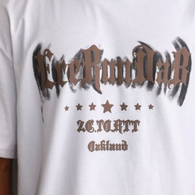 Erkek Baskılı T-Shirt Kısa Kol Bisiklet Yaka Rahat Kalıp Tişört - Beyaz Erkek Baskılı T-Shirt Kısa Kol Bisiklet Yaka Rahat Kalıp Tişört - Beyaz