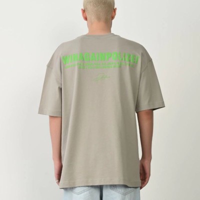 Erkek Baskılı T-Shirt Kısa Kol Bisiklet Yaka Rahat Kalıp Tişört - Boyalı Gri Erkek Baskılı T-Shirt Kısa Kol Bisiklet Yaka Rahat Kalıp Tişört - Boyalı Gri
