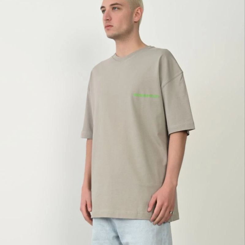 Erkek Baskılı T-Shirt Kısa Kol Bisiklet Yaka Rahat Kalıp Tişört - Boyalı Gri Erkek Baskılı T-Shirt Kısa Kol Bisiklet Yaka Rahat Kalıp Tişört - Boyalı Gri