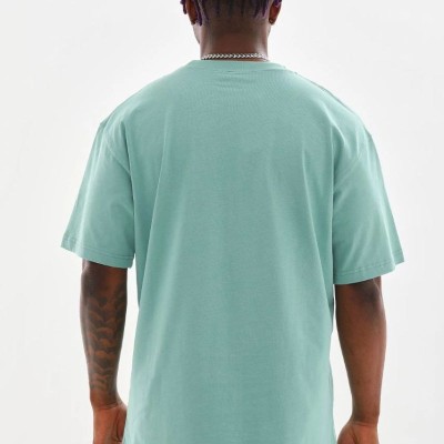 Erkek Baskılı T-Shirt Kısa Kol Bisiklet Yaka Rahat Kalıp Tişört - Mint Yeşili Erkek Baskılı T-Shirt Kısa Kol Bisiklet Yaka Rahat Kalıp Tişört - Mint Yeşili