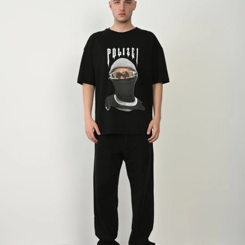 Erkek Baskılı T-Shirt Kısa Kol Bisiklet Yaka Rahat Kalıp Tişört - Siyah Erkek Baskılı T-Shirt Kısa Kol Bisiklet Yaka Rahat Kalıp Tişört - Siyah