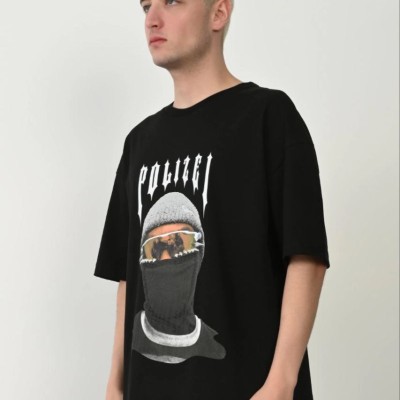 Erkek Baskılı T-Shirt Kısa Kol Bisiklet Yaka Rahat Kalıp Tişört - Siyah Erkek Baskılı T-Shirt Kısa Kol Bisiklet Yaka Rahat Kalıp Tişört - Siyah