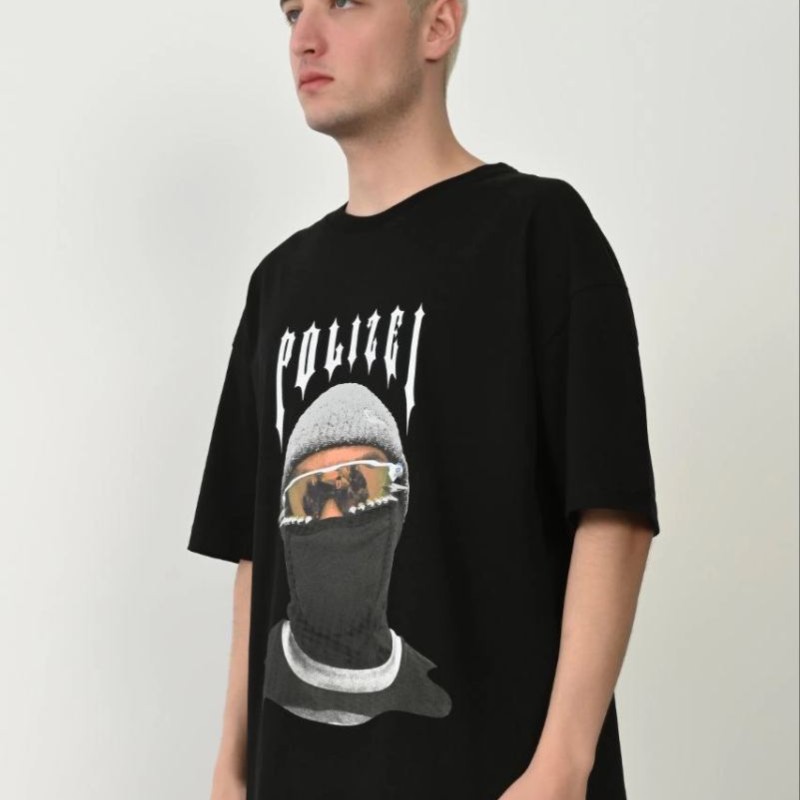 Erkek Baskılı T-Shirt Kısa Kol Bisiklet Yaka Rahat Kalıp Tişört - Siyah Erkek Baskılı T-Shirt Kısa Kol Bisiklet Yaka Rahat Kalıp Tişört - Siyah