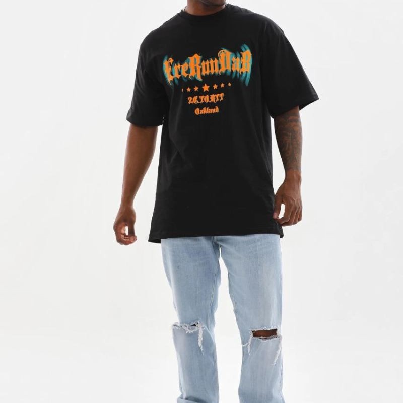 Erkek Baskılı T-Shirt Kısa Kol Bisiklet Yaka Rahat Kalıp Tişört - Siyah Erkek Baskılı T-Shirt Kısa Kol Bisiklet Yaka Rahat Kalıp Tişört - Siyah