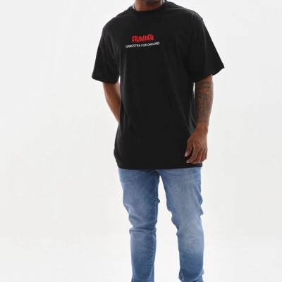 Erkek Baskılı T-Shirt Kısa Kol Bisiklet Yaka Rahat Kalıp Tişört - Siyah Erkek Baskılı T-Shirt Kısa Kol Bisiklet Yaka Rahat Kalıp Tişört - Siyah