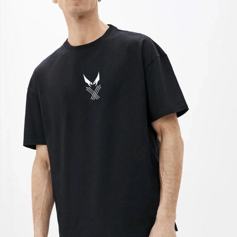 Erkek Baskılı T-Shirt Kısa Kol Bisiklet Yaka Rahat Kalıp Tişört - Siyah Erkek Baskılı T-Shirt Kısa Kol Bisiklet Yaka Rahat Kalıp Tişört - Siyah