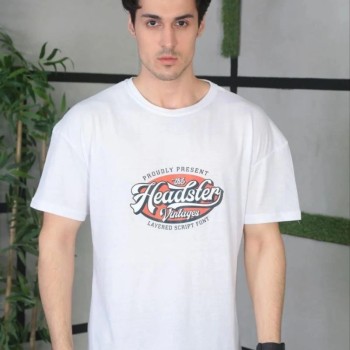 Erkek Baskılı T-Shirt Kısa Kol Bisiklet Yaka Regular Fit Rahat Kalıp Günlük Tişört - Beyaz Erkek Baskılı T-Shirt Kısa Kol Bisiklet Yaka Regular Fit Rahat Kalıp Günlük Tişört - Beyaz