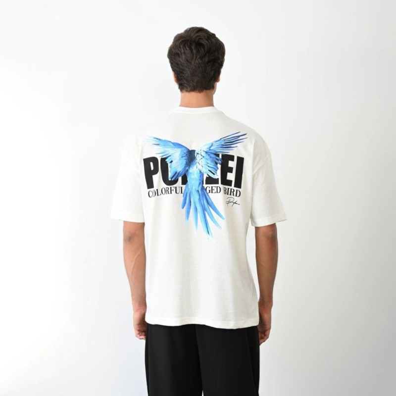 Erkek Baskılı T-Shirt Kısa Kol Bisiklet Yaka Regular Fit Rahat Kalıp Günlük Tişört - Beyaz Erkek Baskılı T-Shirt Kısa Kol Bisiklet Yaka Regular Fit Rahat Kalıp Günlük Tişört - Beyaz
