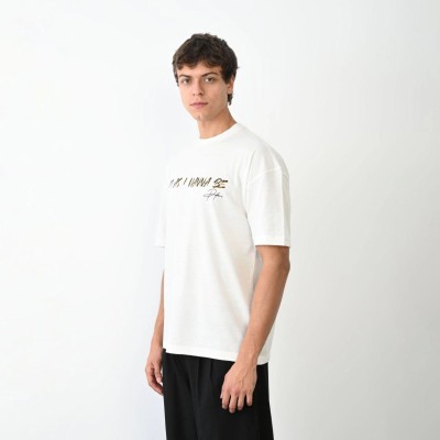 Erkek Baskılı T-Shirt Kısa Kol Bisiklet Yaka Regular Fit Rahat Kalıp Günlük Tişört- Beyaz Erkek Baskılı T-Shirt Kısa Kol Bisiklet Yaka Regular Fit Rahat Kalıp Günlük Tişört- Beyaz