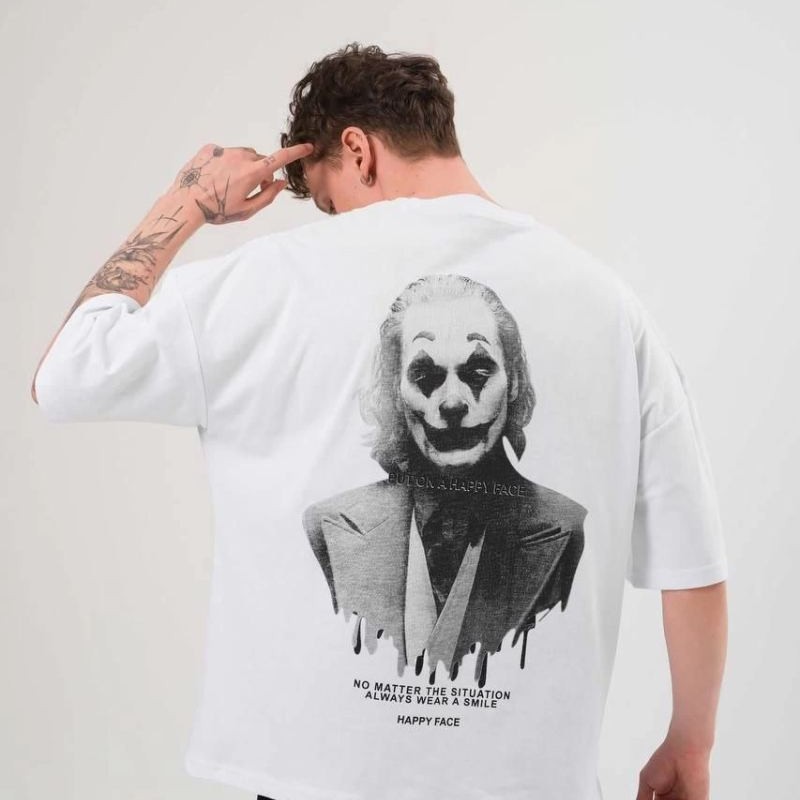 Erkek Baskılı T-Shirt Kısa Kol Bisiklet Yaka Regular Fit Rahat Kalıp Günlük Tişört - Beyaz Erkek Baskılı T-Shirt Kısa Kol Bisiklet Yaka Regular Fit Rahat Kalıp Günlük Tişört - Beyaz