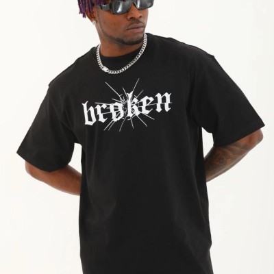 Erkek Baskılı T-Shirt Kısa Kol Bisiklet Yaka Regular Fit Rahat Kalıp Günlük Tişört - Siyah Erkek Baskılı T-Shirt Kısa Kol Bisiklet Yaka Regular Fit Rahat Kalıp Günlük Tişört - Siyah