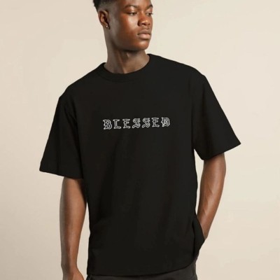 Erkek Baskılı T-Shirt Kısa Kol Bisiklet Yaka Regular Fit Rahat Kalıp Günlük Tişört - Siyah Erkek Baskılı T-Shirt Kısa Kol Bisiklet Yaka Regular Fit Rahat Kalıp Günlük Tişört - Siyah