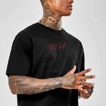 Erkek Baskılı T-Shirt Kısa Kol Bisiklet Yaka Regular Fit Rahat Kalıp Günlük Tişört - Siyah Erkek Baskılı T-Shirt Kısa Kol Bisiklet Yaka Regular Fit Rahat Kalıp Günlük Tişört - Siyah
