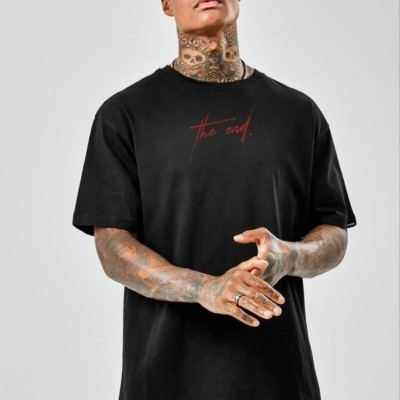 Erkek Baskılı T-Shirt Kısa Kol Bisiklet Yaka Regular Fit Rahat Kalıp Günlük Tişört - Siyah Erkek Baskılı T-Shirt Kısa Kol Bisiklet Yaka Regular Fit Rahat Kalıp Günlük Tişört - Siyah