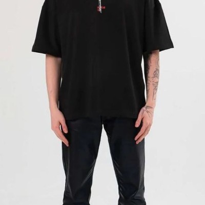Erkek Baskılı T-Shirt Kısa Kol Bisiklet Yaka Regular Fit Rahat Kalıp Günlük Tişört - Siyah Erkek Baskılı T-Shirt Kısa Kol Bisiklet Yaka Regular Fit Rahat Kalıp Günlük Tişört - Siyah