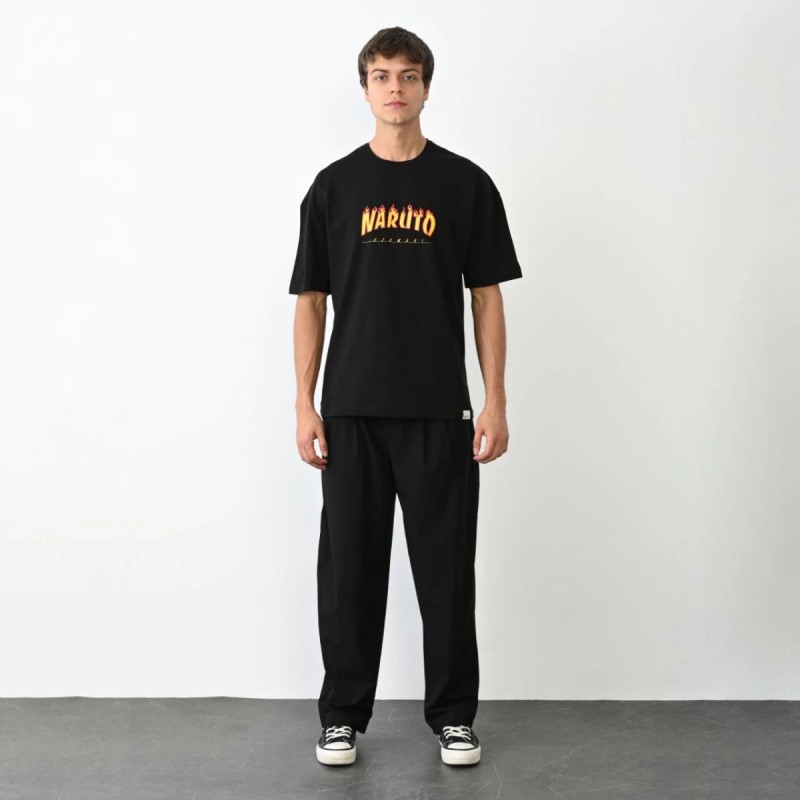Erkek Baskılı T-Shirt Kısa Kol Bisiklet Yaka Regular Fit Rahat Kalıp Günlük Tişört - Siyah Erkek Baskılı T-Shirt Kısa Kol Bisiklet Yaka Regular Fit Rahat Kalıp Günlük Tişört - Siyah