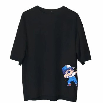 Erkek Baskılı T-Shirt Kısa Kol Bisiklet Yaka Regular Fit Rahat Kalıp Günlük Tişört - Siyah Erkek Baskılı T-Shirt Kısa Kol Bisiklet Yaka Regular Fit Rahat Kalıp Günlük Tişört - Siyah