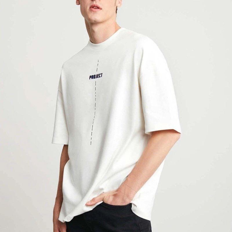 Erkek Baskılı T-Shirt Kısa Kol Bisiklet Yaka Regular Fit Rahat Kalıp Tişört - Beyaz Erkek Baskılı T-Shirt Kısa Kol Bisiklet Yaka Regular Fit Rahat Kalıp Tişört - Beyaz