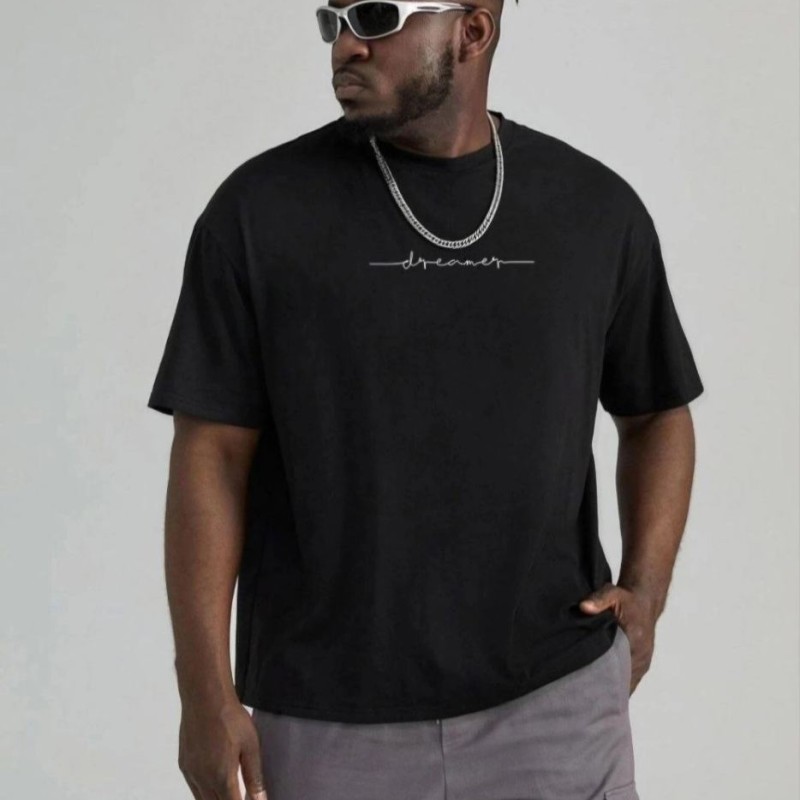 Erkek Baskılı T-Shirt Kısa Kol Bisiklet Yaka Regular Fit Rahat Kalıp Tişört - Siyah Erkek Baskılı T-Shirt Kısa Kol Bisiklet Yaka Regular Fit Rahat Kalıp Tişört - Siyah