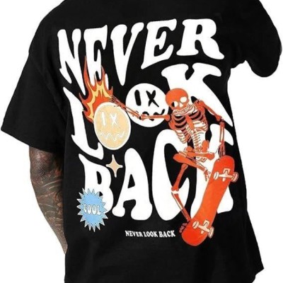 Erkek Baskılı T-Shirt Kısa Kol Bisiklet Yaka Regular Fit Rahat Kalıp Tişört - Siyah Erkek Baskılı T-Shirt Kısa Kol Bisiklet Yaka Regular Fit Rahat Kalıp Tişört - Siyah