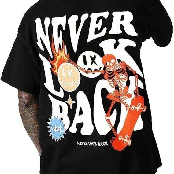 Erkek Baskılı T-Shirt Kısa Kol Bisiklet Yaka Regular Fit Rahat Kalıp Tişört - Siyah Erkek Baskılı T-Shirt Kısa Kol Bisiklet Yaka Regular Fit Rahat Kalıp Tişört - Siyah