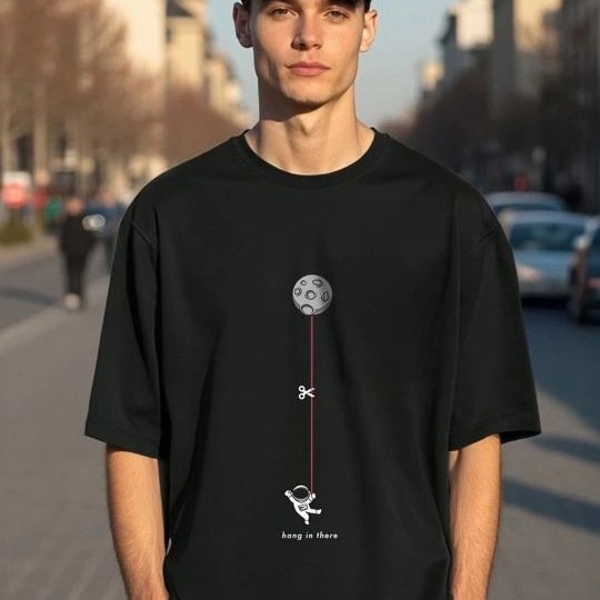 Erkek Baskılı T-Shirt Kısa Kol Bisiklet Yaka Regular Fit Rahat Kalıp Tişört - Siyah Erkek Baskılı T-Shirt Kısa Kol Bisiklet Yaka Regular Fit Rahat Kalıp Tişört - Siyah