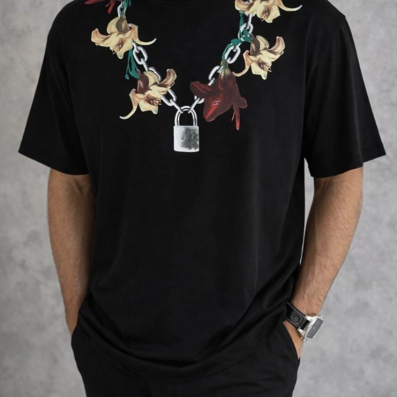 Erkek Baskılı T-Shirt Kısa Kol Bisiklet Yaka Regular Fit Rahat Tişört - Siyah Erkek Baskılı T-Shirt Kısa Kol Bisiklet Yaka Regular Fit Rahat Tişört - Siyah