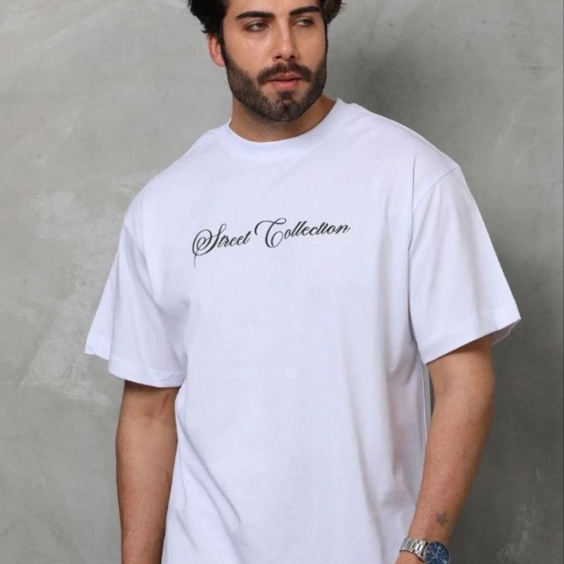 Erkek Baskılı T-Shirt Kısa Kol Bisiklet Yaka Regular Fit Tişört - Beyaz Erkek Baskılı T-Shirt Kısa Kol Bisiklet Yaka Regular Fit Tişört - Beyaz