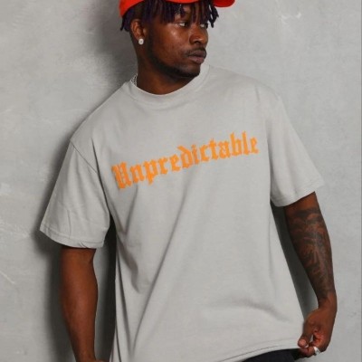 Erkek Baskılı T-Shirt Kısa Kol Bisiklet Yaka Regular Fit Tişört - Gri Erkek Baskılı T-Shirt Kısa Kol Bisiklet Yaka Regular Fit Tişört - Gri