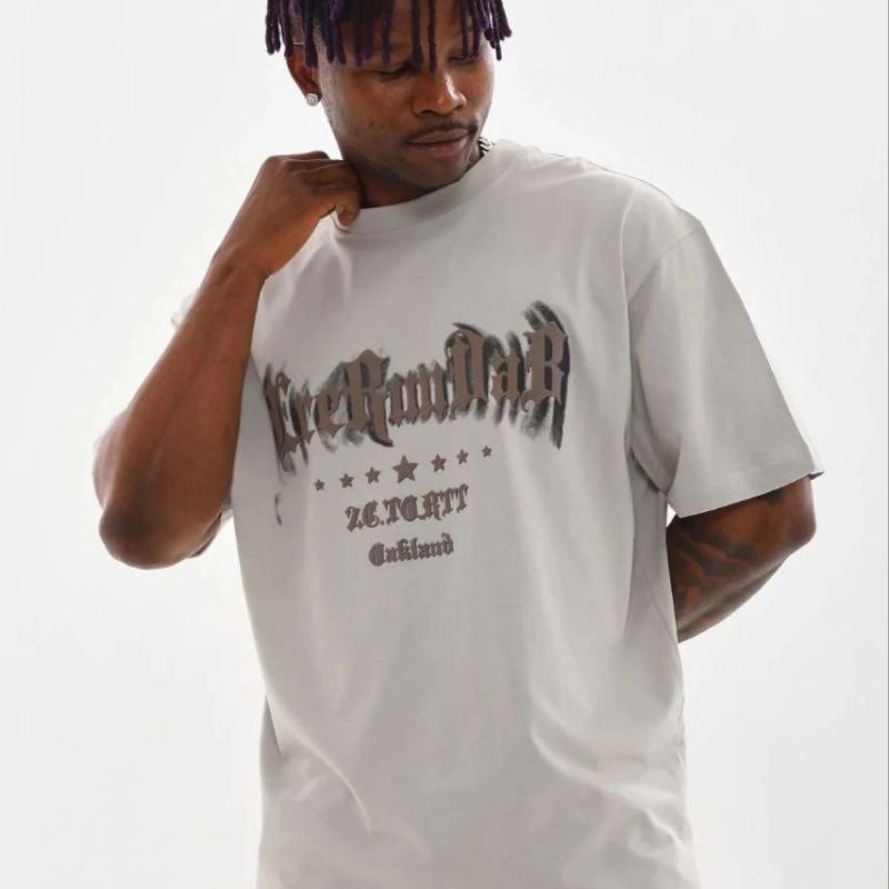 Erkek Baskılı T-Shirt Kısa Kol Bisiklet Yaka Regular Fit Tişört - Gri Erkek Baskılı T-Shirt Kısa Kol Bisiklet Yaka Regular Fit Tişört - Gri