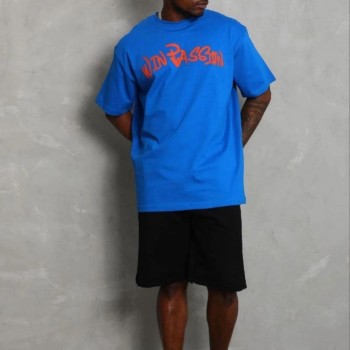 Erkek Baskılı T-Shirt Kısa Kol Bisiklet Yaka Regular Fit Tişört - Saks Mavisi Erkek Baskılı T-Shirt Kısa Kol Bisiklet Yaka Regular Fit Tişört - Saks Mavisi