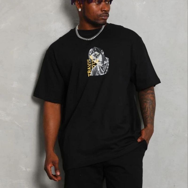 Erkek Baskılı T-Shirt Kısa Kol Bisiklet Yaka Regular Fit Tişört - Siyah Erkek Baskılı T-Shirt Kısa Kol Bisiklet Yaka Regular Fit Tişört - Siyah
