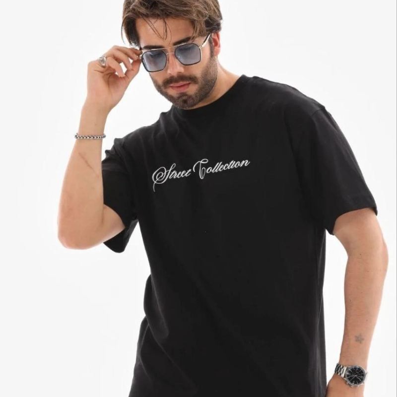 Erkek Baskılı T-Shirt Kısa Kol Bisiklet Yaka Regular Fit Tişört - Siyah Erkek Baskılı T-Shirt Kısa Kol Bisiklet Yaka Regular Fit Tişört - Siyah