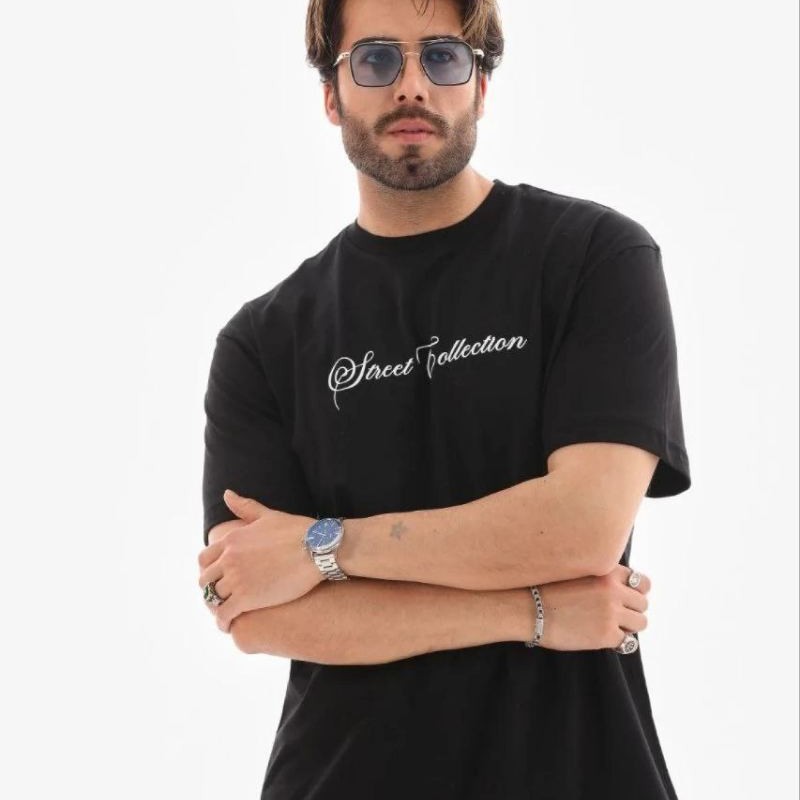 Erkek Baskılı T-Shirt Kısa Kol Bisiklet Yaka Regular Fit Tişört - Siyah Erkek Baskılı T-Shirt Kısa Kol Bisiklet Yaka Regular Fit Tişört - Siyah