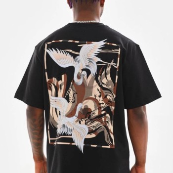 Erkek Baskılı T-Shirt Yazlık Kısa Kol Bisiklet Yaka Tişört - Siyah Erkek Baskılı T-Shirt Yazlık Kısa Kol Bisiklet Yaka Tişört - Siyah
