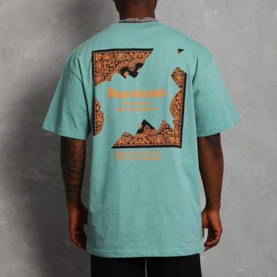 Erkek Baskılı Tişört Kısa Kol Bisiklet Yaka Oversize T-Shirt - Mint Yeşili Erkek Baskılı Tişört Kısa Kol Bisiklet Yaka Oversize T-Shirt - Mint Yeşili